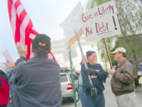 sign waving